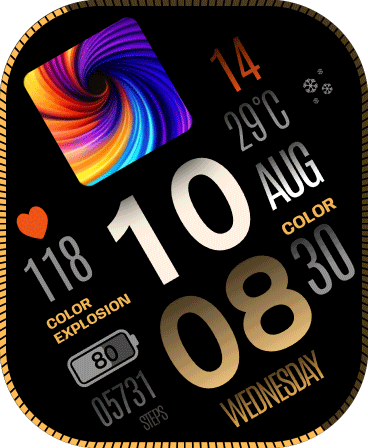 Color Vortex Watch Face - DTNO.1 Smart Watch