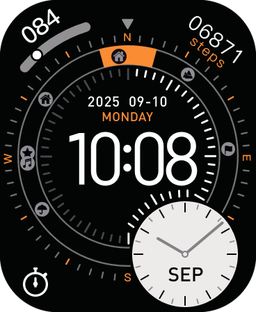 Orbit Amber Watch Face - DTNO.1 Smart Watch