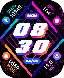 Neon Prism Watch Face - DTNO.1 Smart Watch