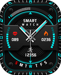 Cyan Sentinel Watch Face - DTNO.1 Smart Watch