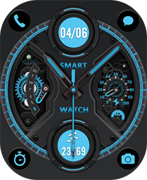 Cyan Mechanism Watch Face - DTNO.1 Smart Watch