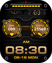 Dual Gauge Dark Watch Face - DTNO.1 Smart Watch