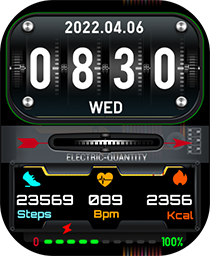 Electro Flip Watch Face - DTNO.1 Smart Watch