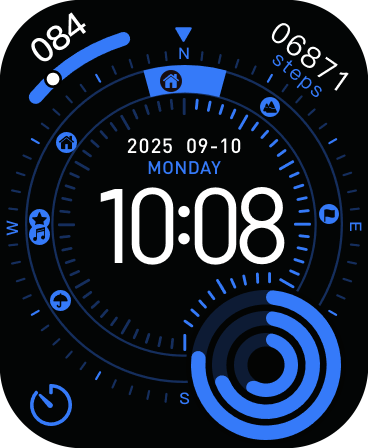 Orbit Azure Watch Face - DTNO.1 Smart Watch
