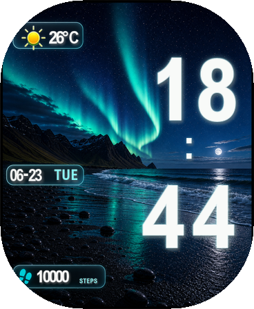 Aurora Shore Watch Face - DTNO.1 Smart Watch