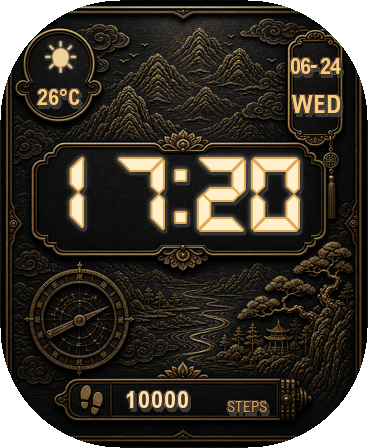 Ink Mountain Watch Face - DTNO.1 Smart Watch