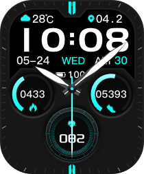 Cyan Trail Watch Face - DTNO.1 Smart Watch